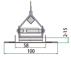<center> fjädrande bottenprofil utan klämlist</center>